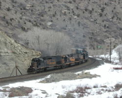 The S-curve just north of the Nolan Tunnels