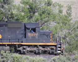 5377 picking its way through the Utah scrub.
