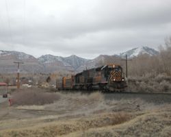 Just south of Helper, the local is headed for Price