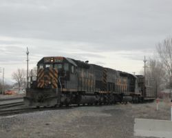 Backing down the spur to get the empties