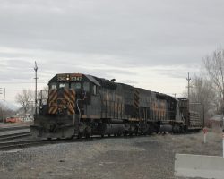 Backing down the spur to get the empties