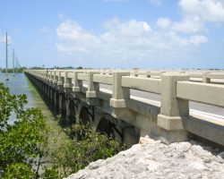 After the railway was destroyed in September 1935 by one of the more powerful hurricanes to ever hit the keys, the spectacular bridges were one of the few things completely intact. They were converted a few years later into the original Overseas Highway. This is Saddlebunch Channel 4, just outside Key West.