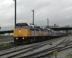 And finally VIA's eastbound Canadian, leaving about an hour late.