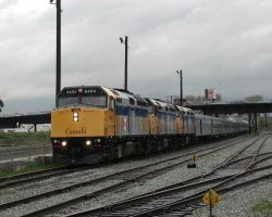 And finally VIA's eastbound Canadian, leaving about an hour late.