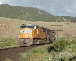 No matter what you think of UP winged SD70Ms invading Tennessee Pass, you have to admit they look darn good in warm evening light.