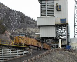 UP 7084 waits with another coal train