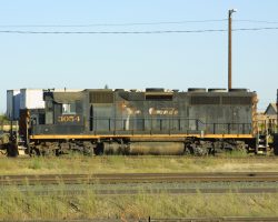 DRGW 3054, one of only a handful of units remaining with small RG lettering, sits in the dead lines at the west end of Roseville. The only two other units with small lettering that I know of (3060 and 3080) are currently dead at Burnham here in Denver, CO.