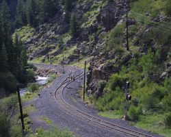 The east end of Belden is a bit more accessible, being just up from Redcliff and nearly under the high US 24 bridge. Without trains, this whole line seems to have become a trail.