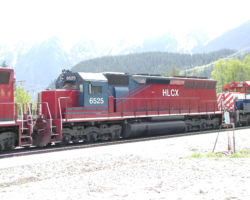 A lost soul from Colorado, DRGW 5320 hides as HLCX 6525 in the northwoods.