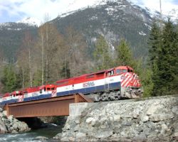 Sorry it's overexposed, but this bridge north of Whistler makes an excellent afternoon shot.
