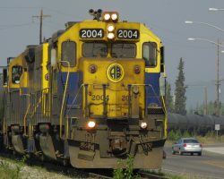 Saturday morning, ARR 2004, 2005, and crew head out to North Pole to fill a train of empty tanks