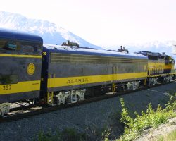 Recently converted from three-axle trucks to two-axle Blombergs, P-30 is a modified E9B that provides HEP.