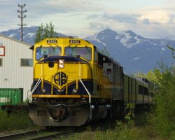 The Denali Star arrives at Anchorage on Sunday night