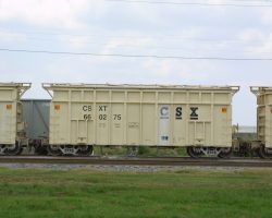 A representative of one of the newest car variants I saw, CSX 660275 sits at the Green Bay facility.