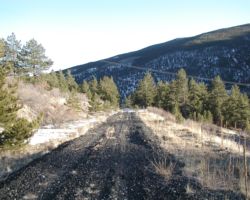 The Monarch Branch grade, a mile above the site