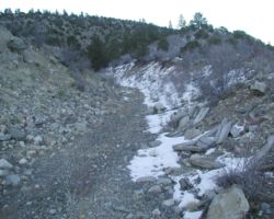 The cut in question, looking northeast