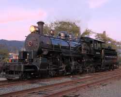Upon arriving in Garibaldi on Oct 18, I found Skookum outside and fired up. Unfortunately it's first test run around the yard didn't go well.