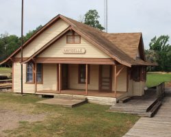 The only original station building on the line is at Maydelle, milepost 7.2. This is now the base for maintenance of way operations.