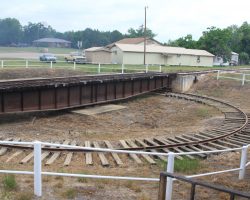 Maydelle also has a turntable, installed in 1979 while the Neches bridge was being rebuilt. The table is originally off the Frisco at Paris, TX.