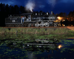 Smith Lake after sunset.