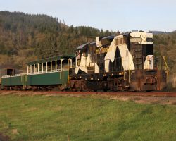 With our photo special done, 101 puts away the excursion cars and retrieves the regular passenger equipment