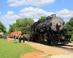 An excellent day out on the line ends with our return to the Palestine station