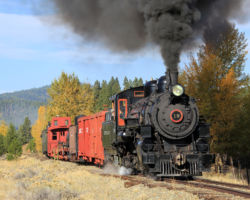 Done for the day, we're highballing back east near Hawley