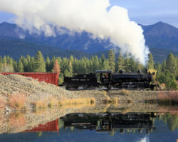 SVRy 19 and its early morning reflection in one of the dredge rows west of McEwan