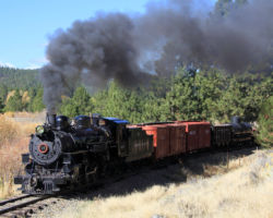 Coming around a curve near Sumpter