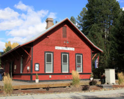 The Sumpter depot, now the westernmost end of the track.