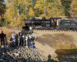 Railfans - they're like locusts.  They descend in swarms.
