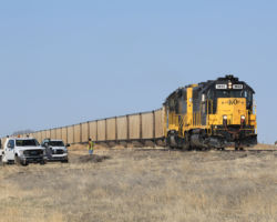 At 8:20 AM, they've got a good air test and are starting to pull out of the east switch at Haswell.