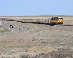 Running along through the many small hills of the Colorado high plains just east of Haswell