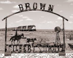 Just playing with the camera and one of the local ranch signs.