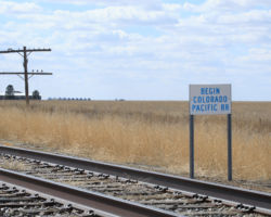 Just west of Towner is the official sign that marks where the Colorado Pacific begins.