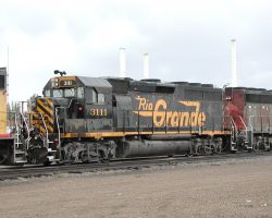 A better view of DRGW3111, buried back in the consist