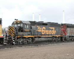 A better view of DRGW3111, buried back in the consist