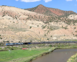 A wider view of the Zephyr along the Colorado River just north of Dotsero.