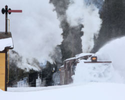 Approaching the summit at Cumbres and working through some deeper snow (4-6 feet).