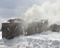 Ready for one last final push through the snowbank for the photographers