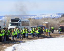 The first photo line outside Chama, looking across the field.