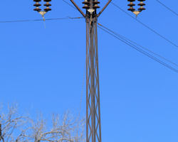 The whole pole on the north side of Highway 92