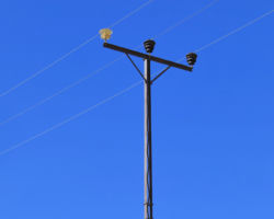 A lone 331 on a pole south of Cochise Row in Warren