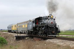 The crew and Trains magazine staff took 148 out on Friday morning to scout the line to Okeelanta.