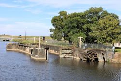 The abandoned lock at the head of the Miami Canal in Lake Harbor