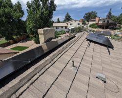 Looking northwest on the upper roof