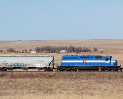 A side view coming down the hill into Chivington