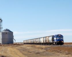 Leaving Galatea, where Weskan Grain is building a new elevator