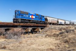 One of the bridges near Pultney, with the moon hanging in the sky