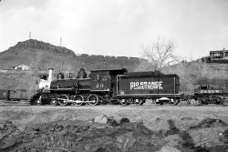 RGS 20 on Mar 1, 1974. RMRRC and Museum volunteers have now returned her to a more accurate, dignified black and white paint scheme. Andy Payne negative, Nathan Holmes collection